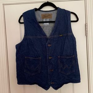 VTG 70s Wrangler Authentic Western Jacket Denim Vest